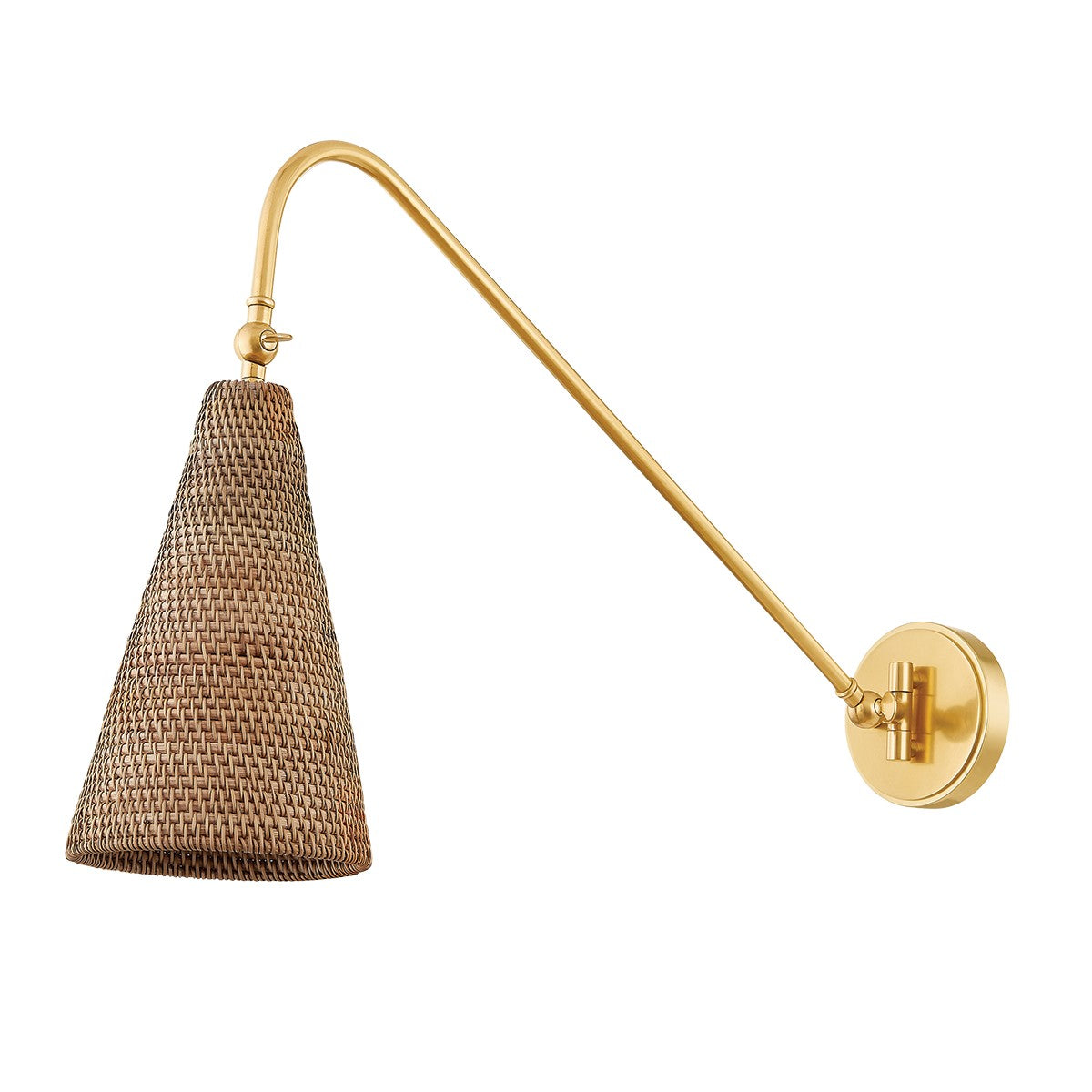 Hudson Valley One Light Wall Sconce from the Averack collection in Aged Brass finish