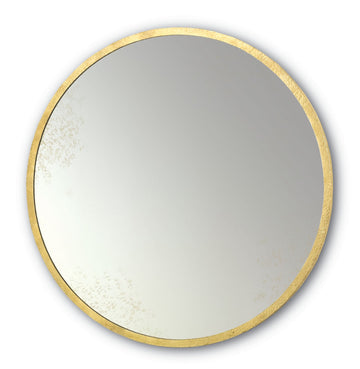 Currey and Company Mirror from the Aline collection in Contemporary Gold Leaf/Antique Mirror finish