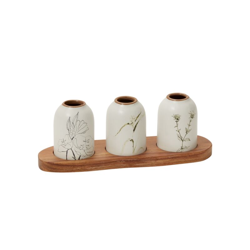 Design Shop Wisteria Budvase Set 10"X3"X3.5"