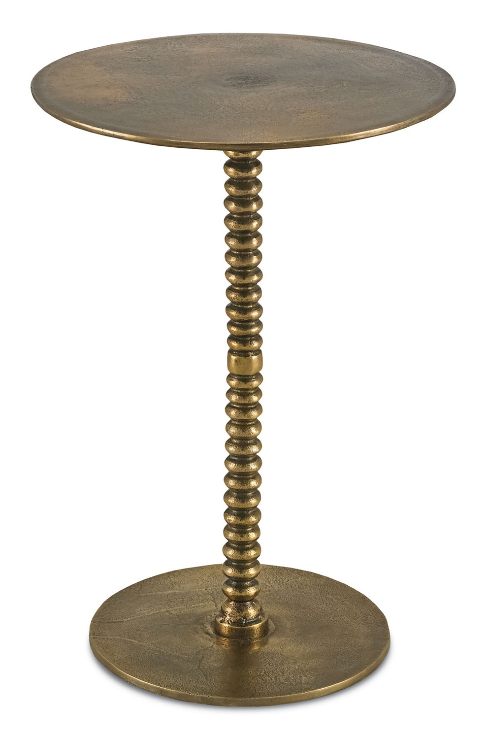 Currey and Company Accent Table in Brass finish