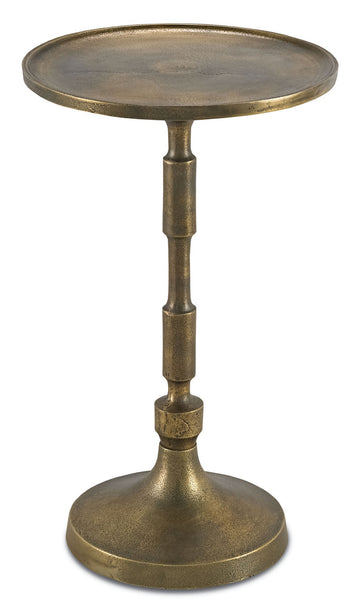 Currey and Company Accent Table in Brass finish