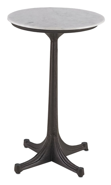 Currey and Company Accent Table from the Belrose collection in Bronze/White finish