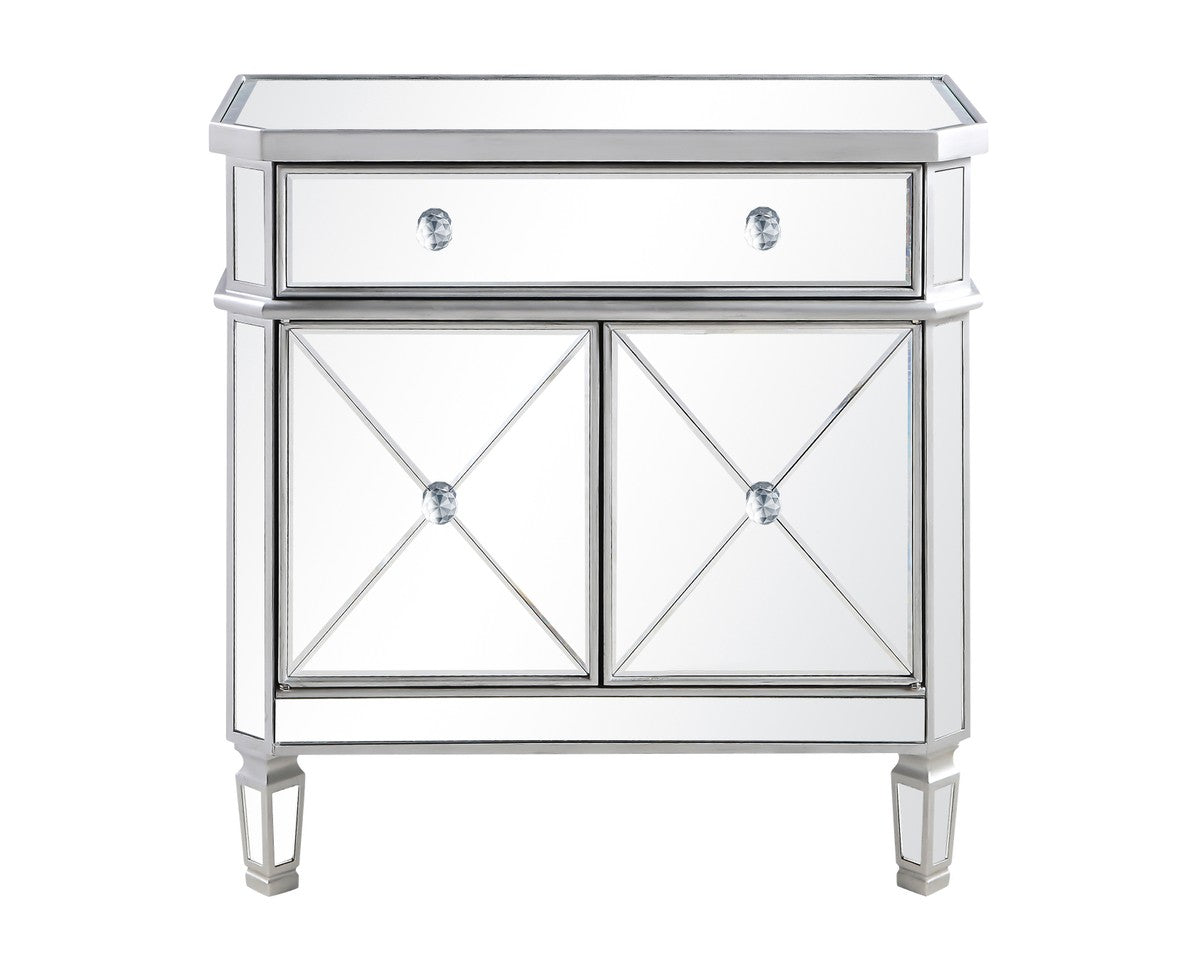 Elegant Lighting Cabinet from the Contempo collection in Hand Rubbed Antique Silver finish