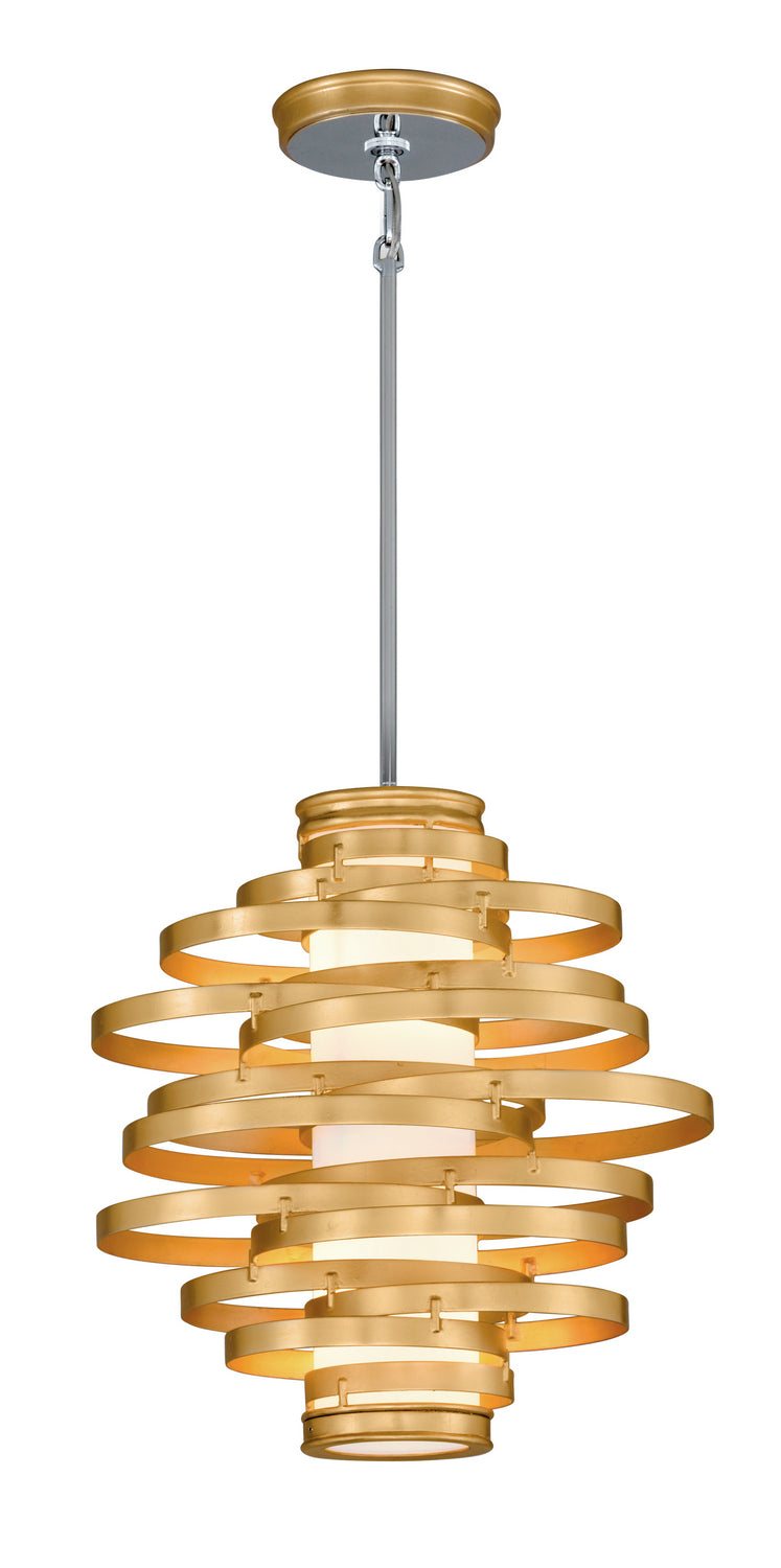 Corbett Lighting LED Pendant from the Vertigo collection in Gold Leaf finish