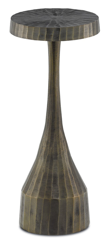 Currey and Company Drinks Table from the Luca Collection collection in Vintage Brass finish