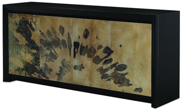 Currey and Company Credenza from the Karlson Collection collection in Stained Vellum/Caviar Black finish