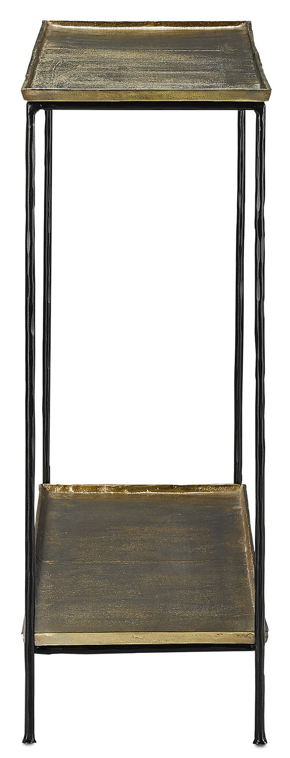 Currey and Company Console Table from the Boyles collection in Antique Brass/Black finish