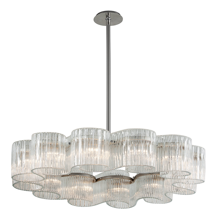 Corbett Lighting 12 Light Chandelier from the Circo collection in Warm Silver Leaf finish