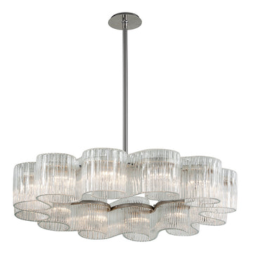 Corbett Lighting 12 Light Chandelier from the Circo collection in Warm Silver Leaf finish
