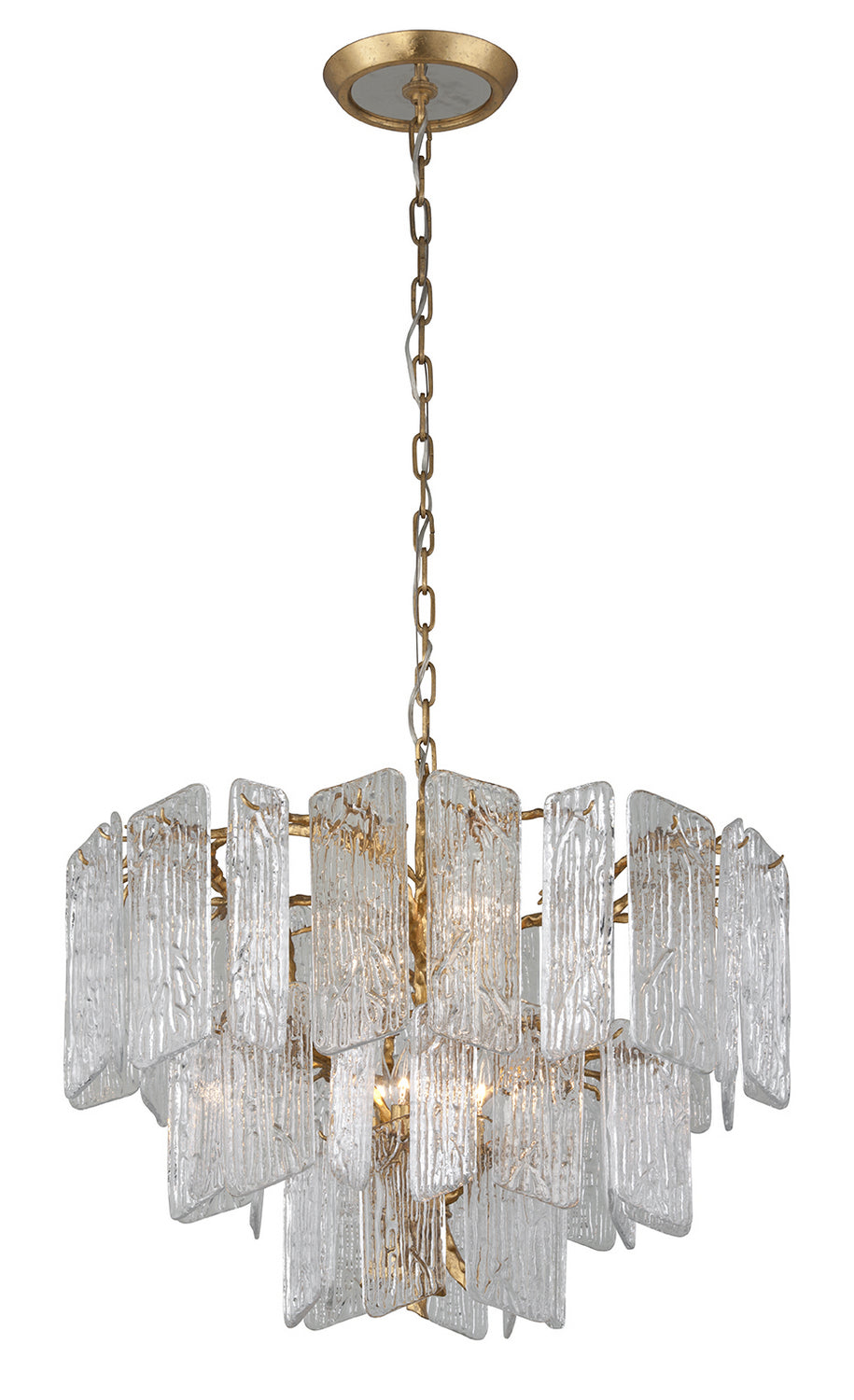 Corbett Lighting Eight Light Chandelier from the Piemonte collection in Gold Leaf finish