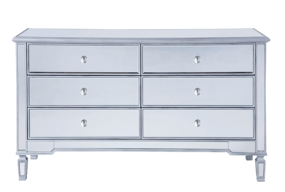 Elegant Lighting Cabinet from the Contempo collection in Hand Rubbed Antique Silver finish