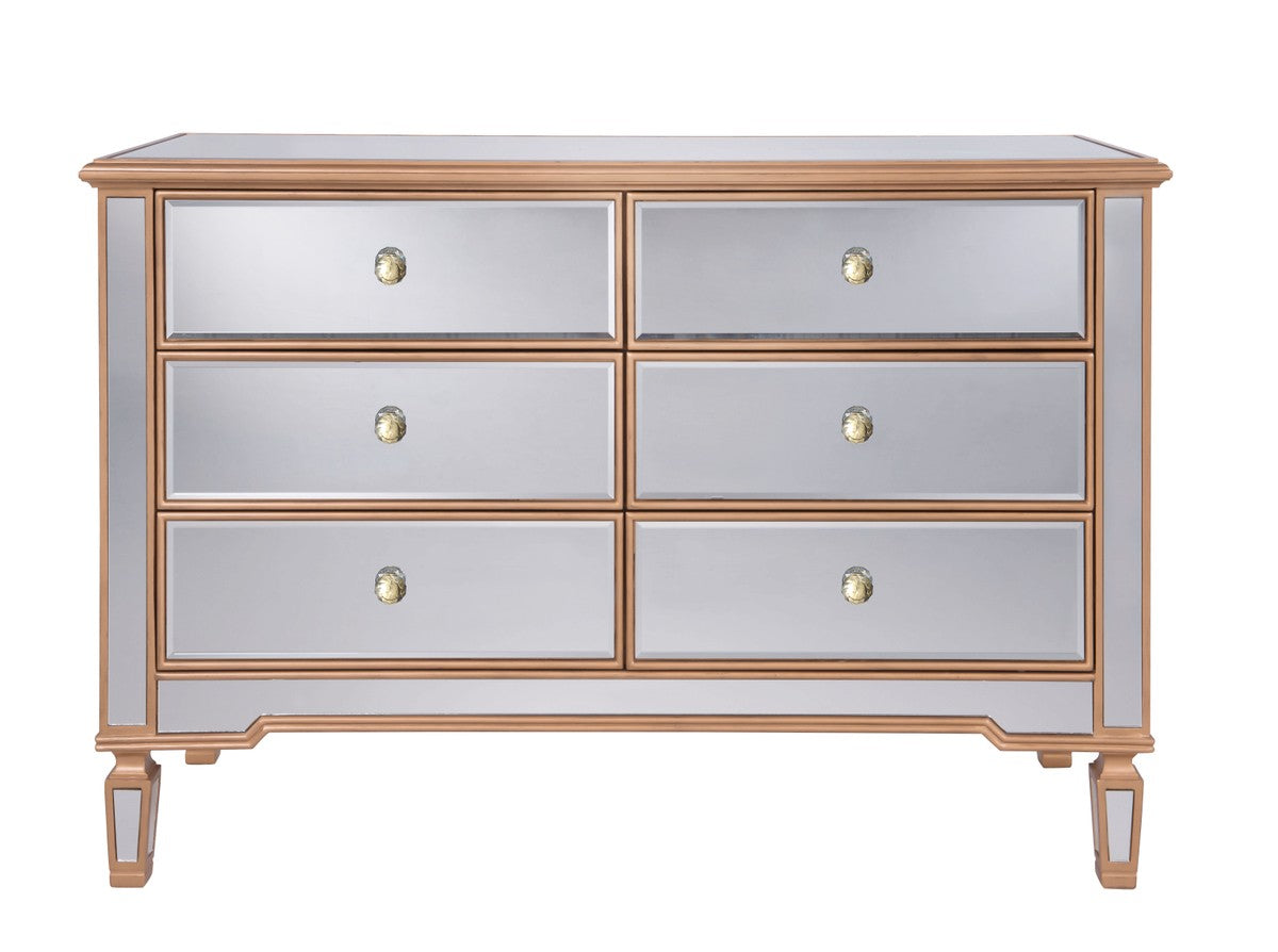 Elegant Lighting Dresser from the Contempo collection in Hand Rubbed Antique Gold finish