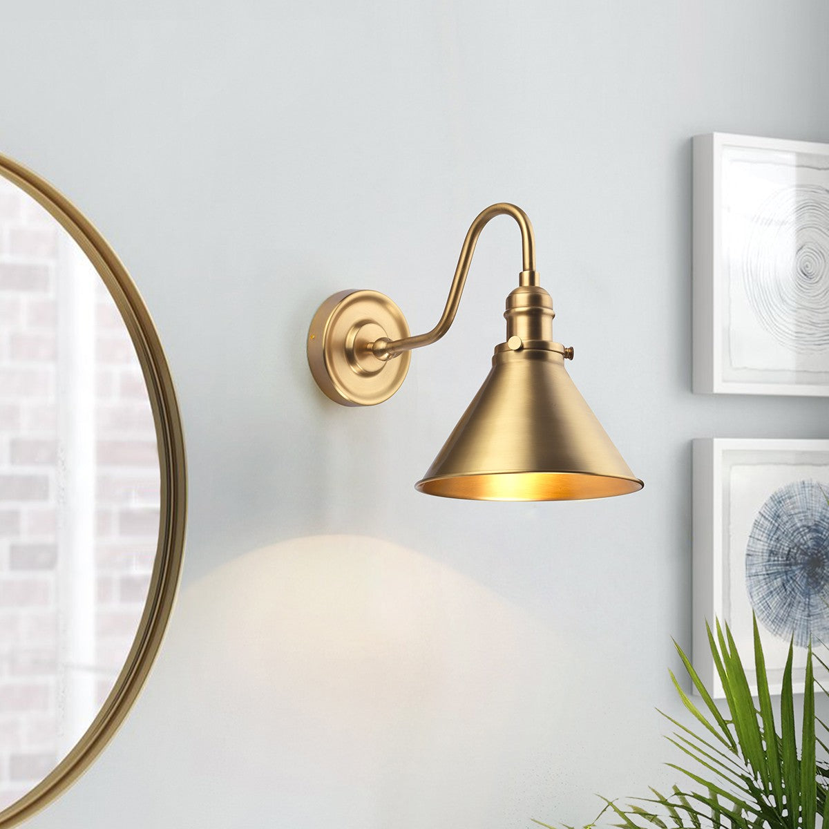 Lucas + McKearn One Light Wall Sconce from the Provence collection in Aged Brass finish