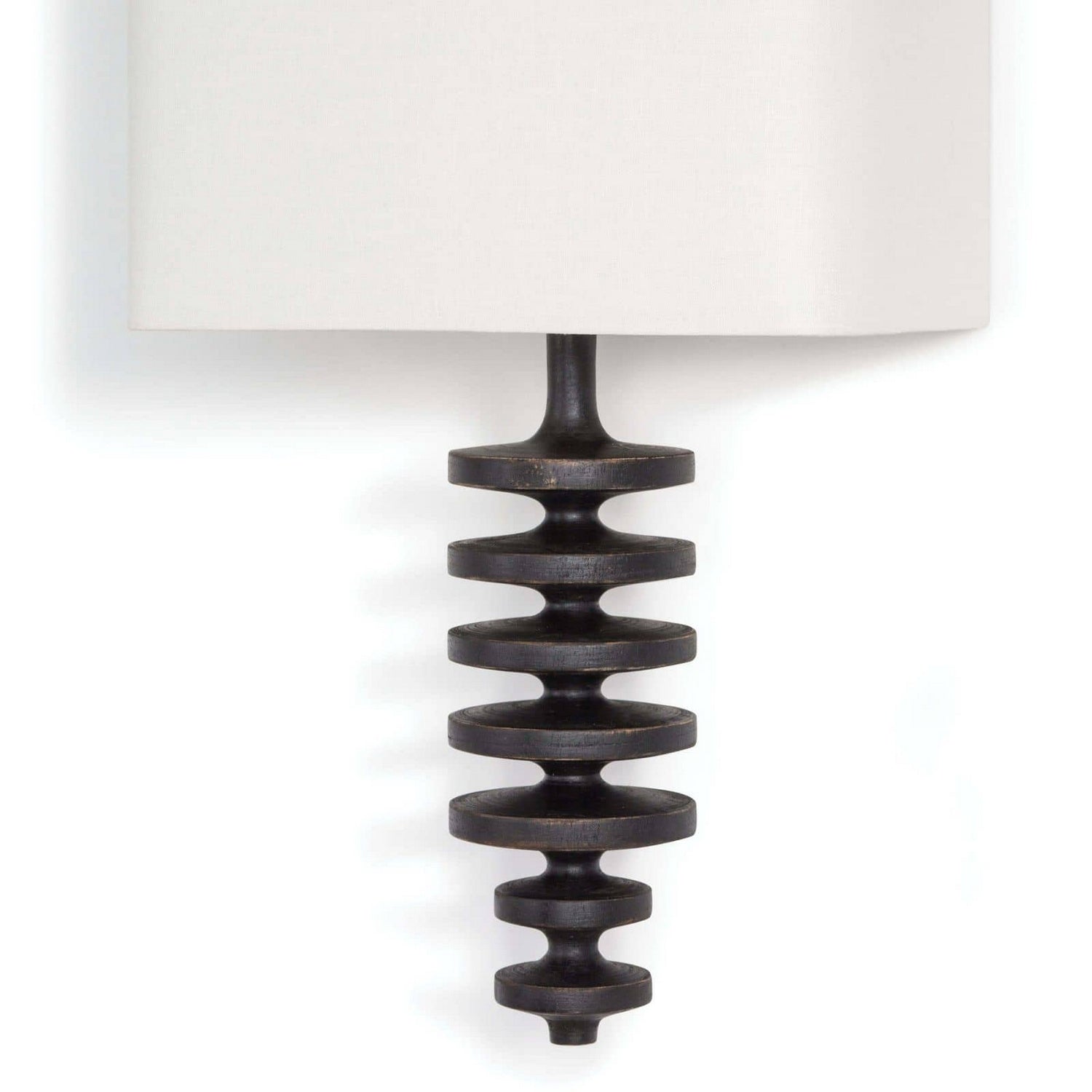 Regina Andrew One Light Wall Sconce from the Fishbone collection in Ebony finish