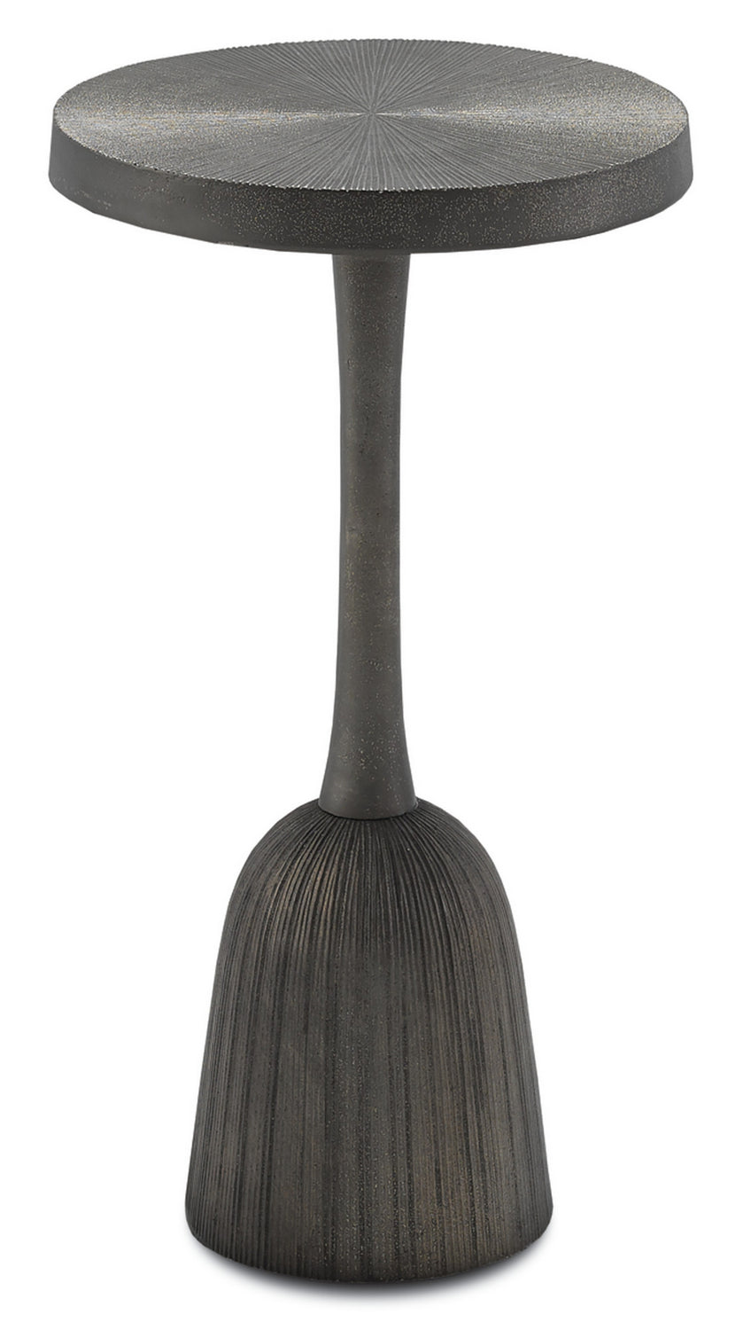 Currey and Company Accent Table in Antique Black finish