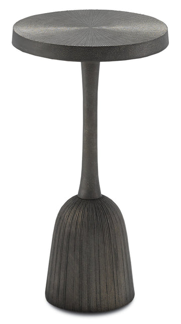 Currey and Company Accent Table in Antique Black finish