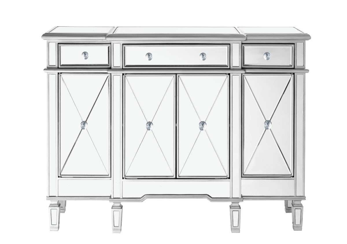 Elegant Lighting Cabinet from the Contempo collection in Hand Rubbed Antique Silver finish