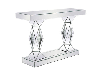 Elegant Lighting Console Table from the Modern collection in Clear Mirror finish