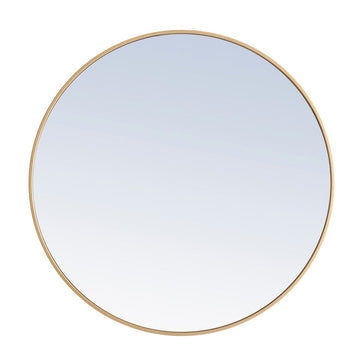 Elegant Lighting Mirror from the Eternity collection in Brass finish