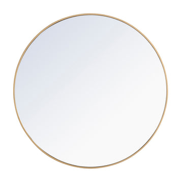 Elegant Lighting Mirror from the Eternity collection in Brass finish