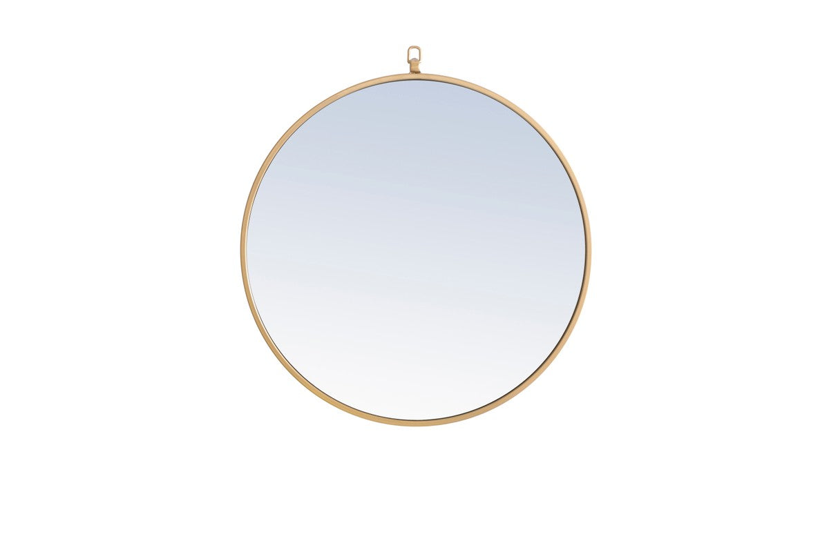 Elegant Lighting Mirror from the Rowan collection in Brass finish