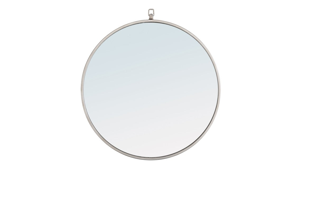 Elegant Lighting Mirror from the Rowan collection in Silver finish