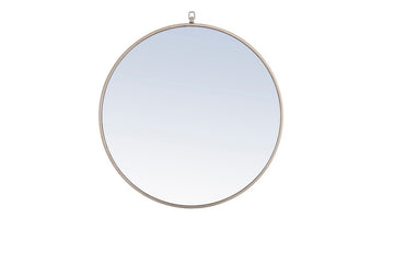 Elegant Lighting Mirror from the Rowan collection in Silver finish