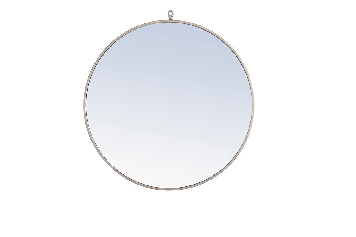 Elegant Lighting Mirror from the Rowan collection in Silver finish