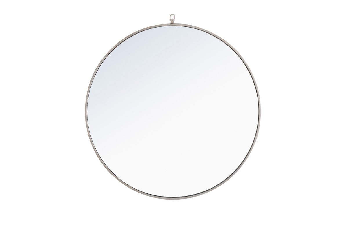 Elegant Lighting Mirror from the Rowan collection in Silver finish