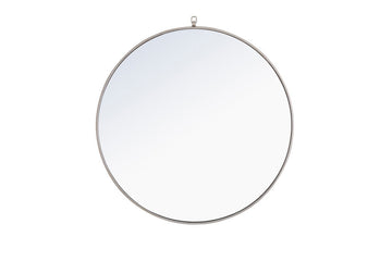 Elegant Lighting Mirror from the Rowan collection in Silver finish