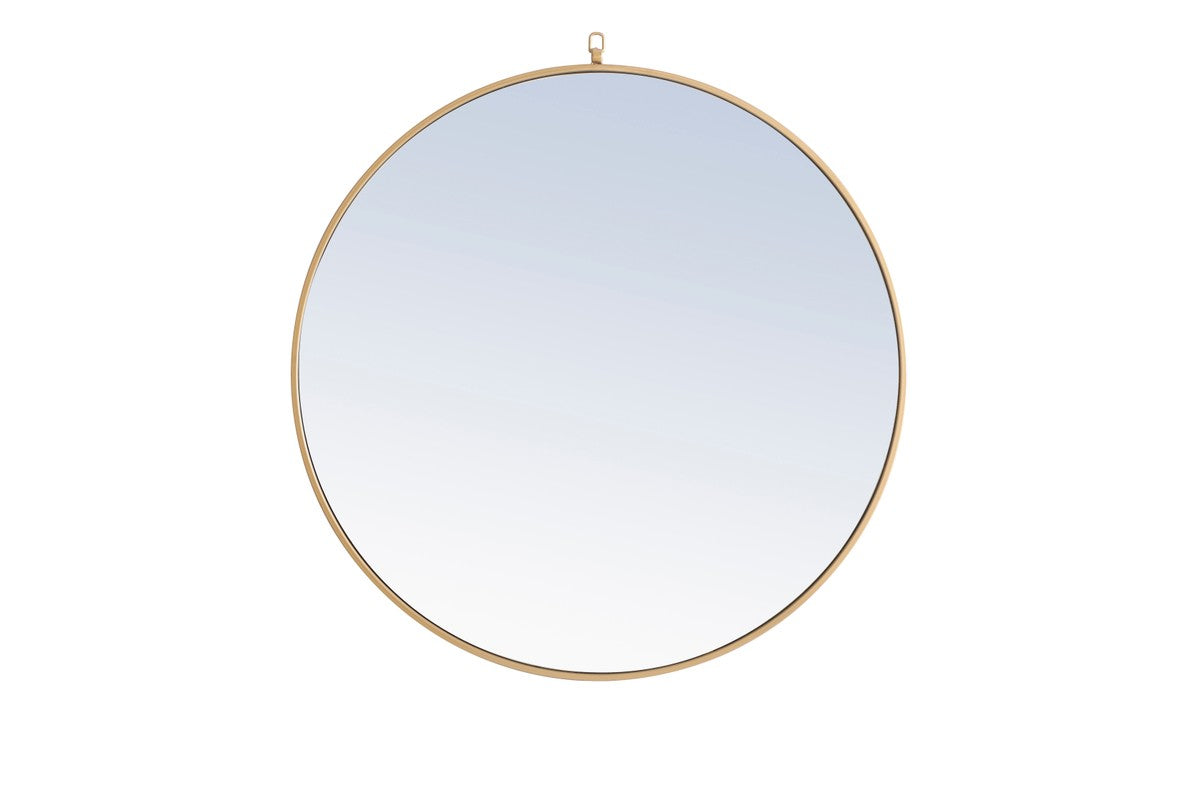 Elegant Lighting Mirror from the Rowan collection in Brass finish