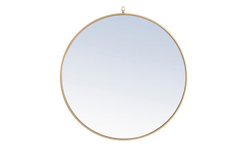Elegant Lighting Mirror from the Rowan collection in Brass finish
