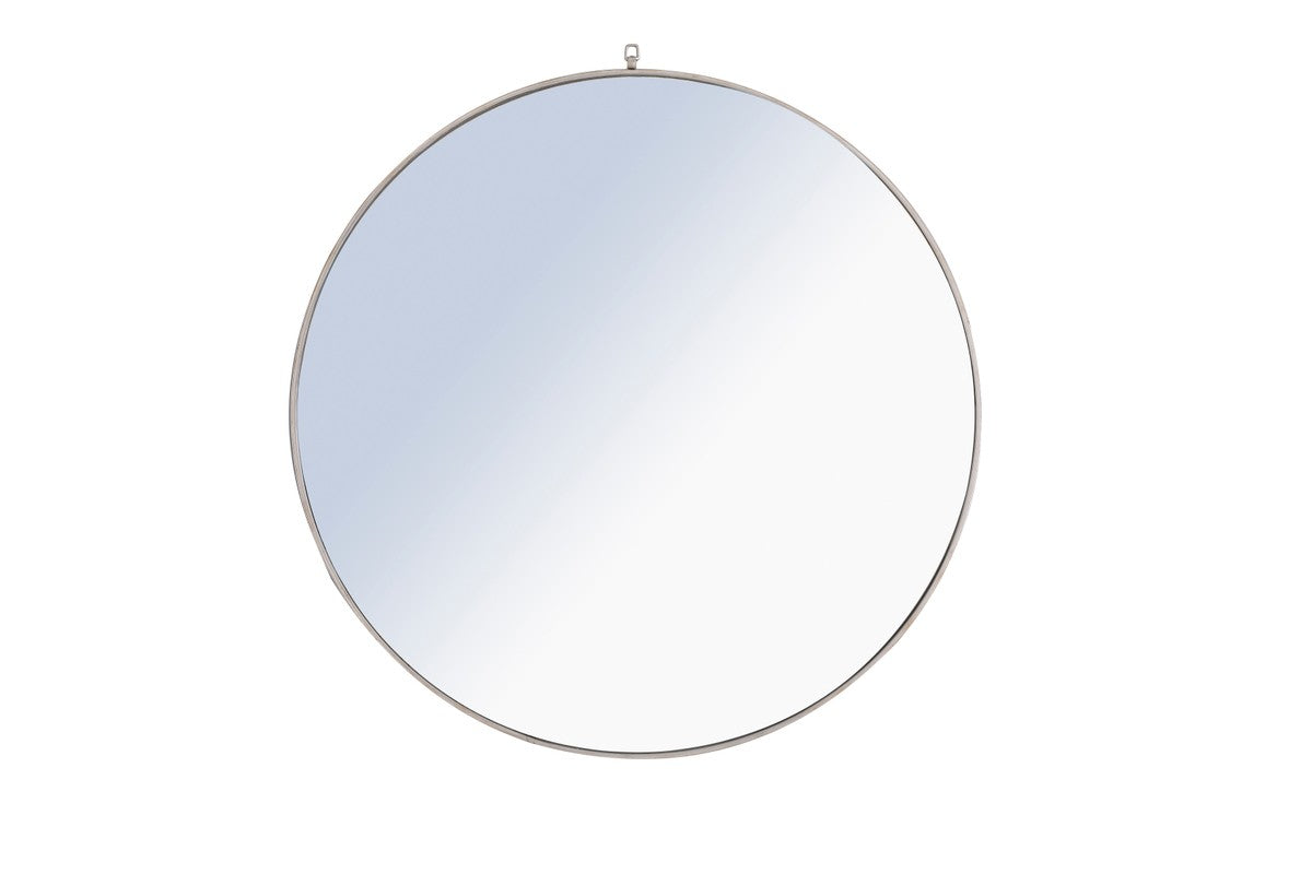 Elegant Lighting Mirror from the Rowan collection in Silver finish