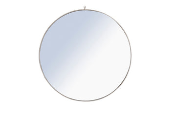 Elegant Lighting Mirror from the Rowan collection in Silver finish