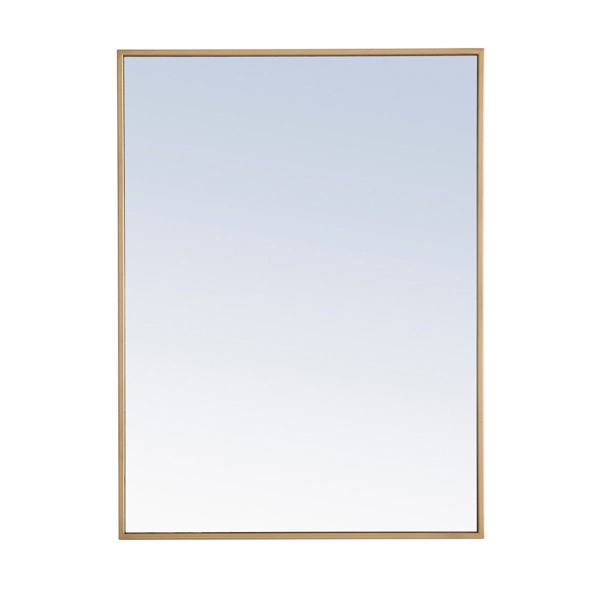 Elegant Lighting Mirror from the Monet collection in Brass finish