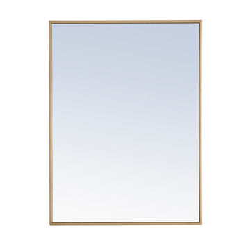 Elegant Lighting Mirror from the Monet collection in Brass finish