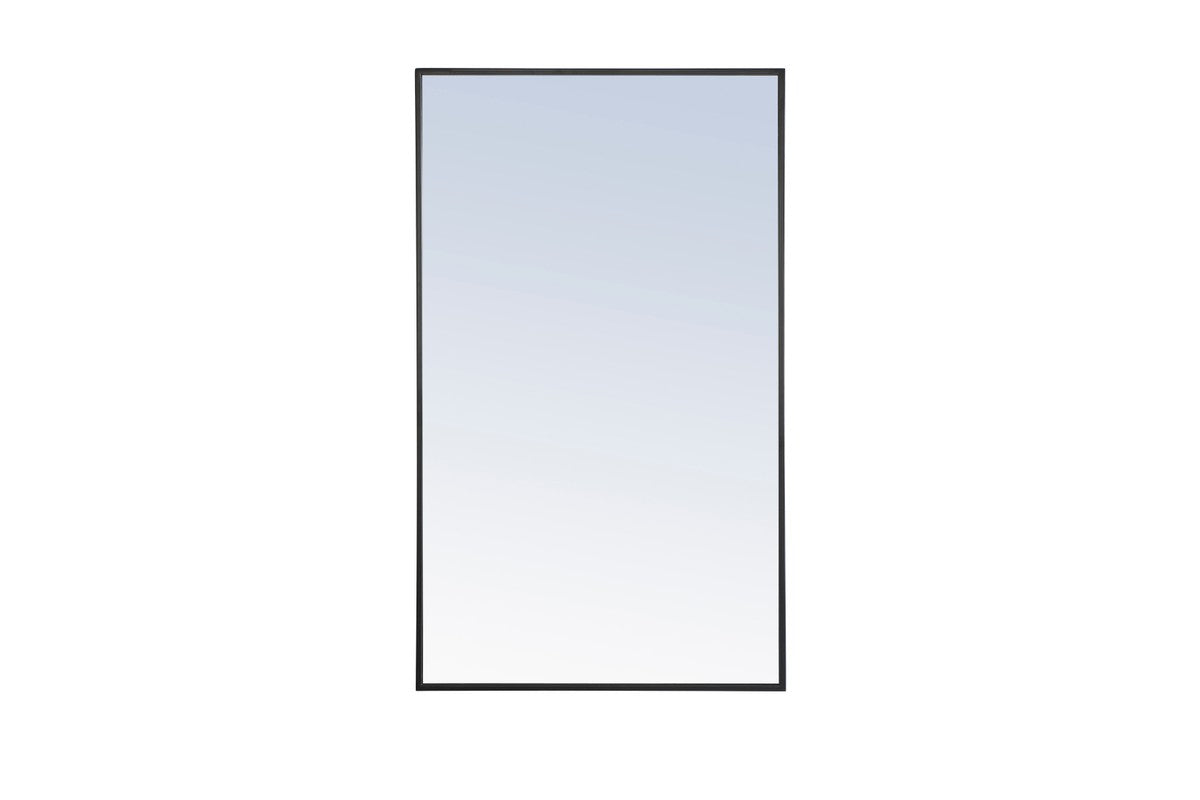 Elegant Lighting Mirror from the Monet collection in Black finish