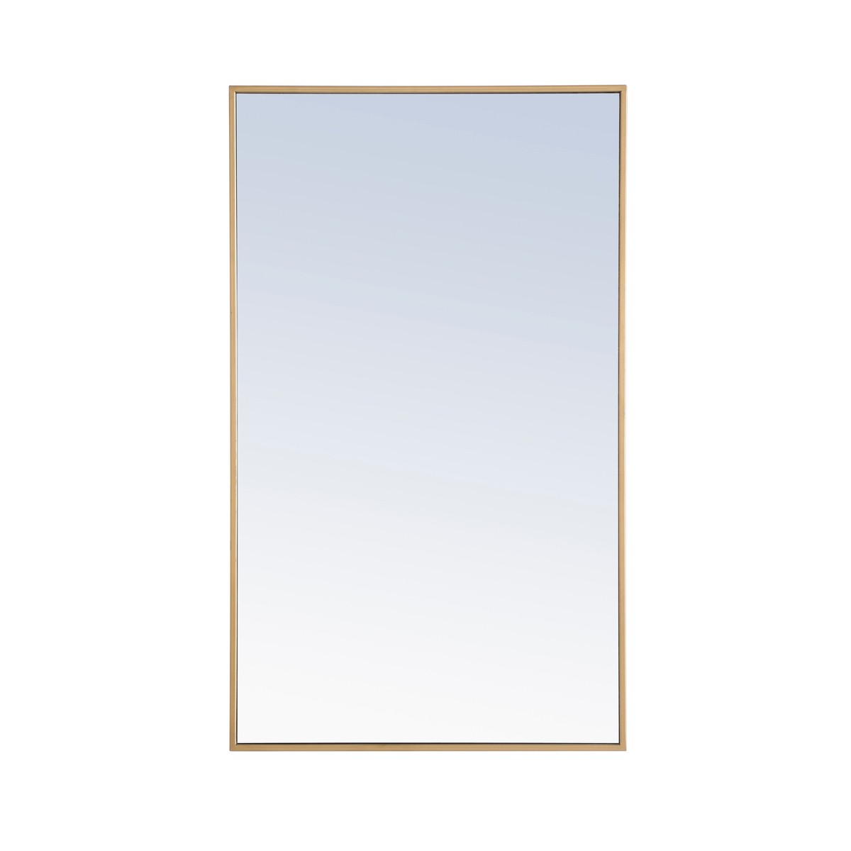 Elegant Lighting Mirror from the Monet collection in Brass finish