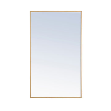 Elegant Lighting Mirror from the Monet collection in Brass finish