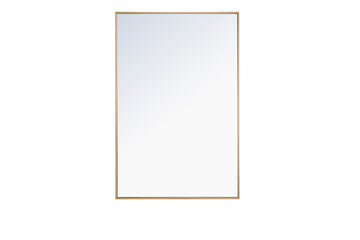 Elegant Lighting Mirror from the Monet collection in Brass finish
