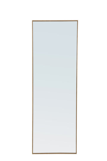 Elegant Lighting Mirror from the Monet collection in Brass finish