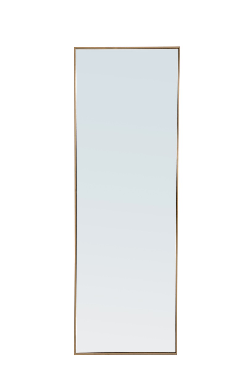 Elegant Lighting Mirror from the Monet collection in Brass finish