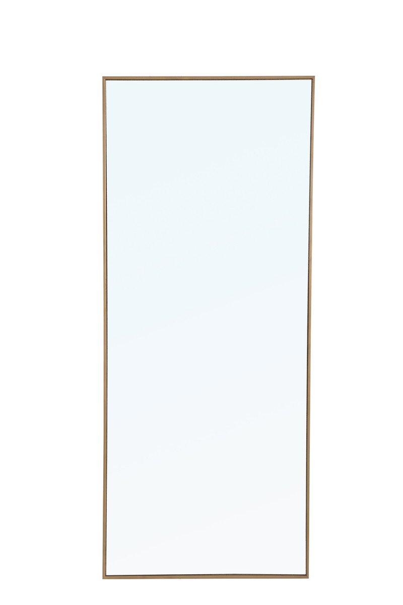 Elegant Lighting Mirror from the Monet collection in Brass finish