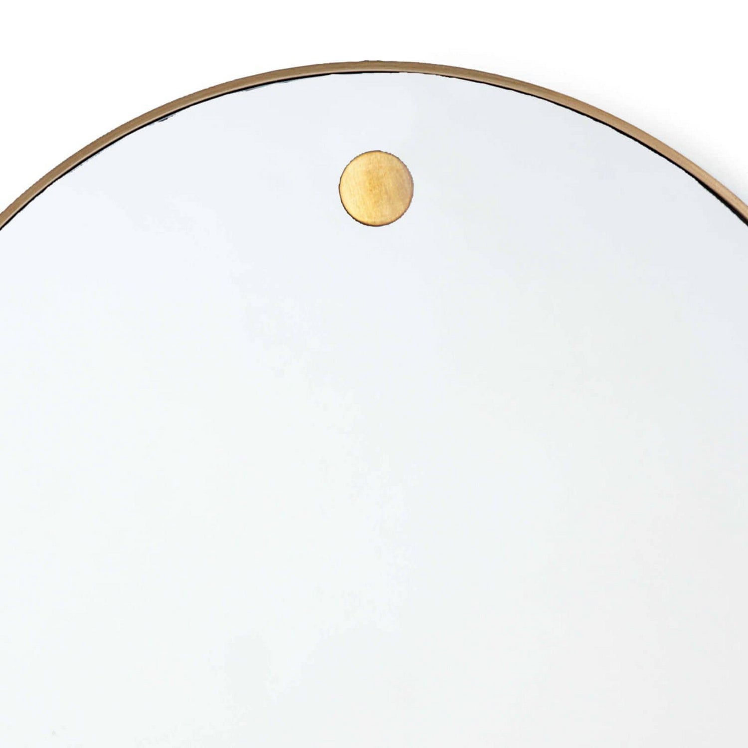 Regina Andrew Mirror from the Hanging collection in Natural Brass finish