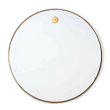 Regina Andrew Mirror from the Hanging collection in Natural Brass finish