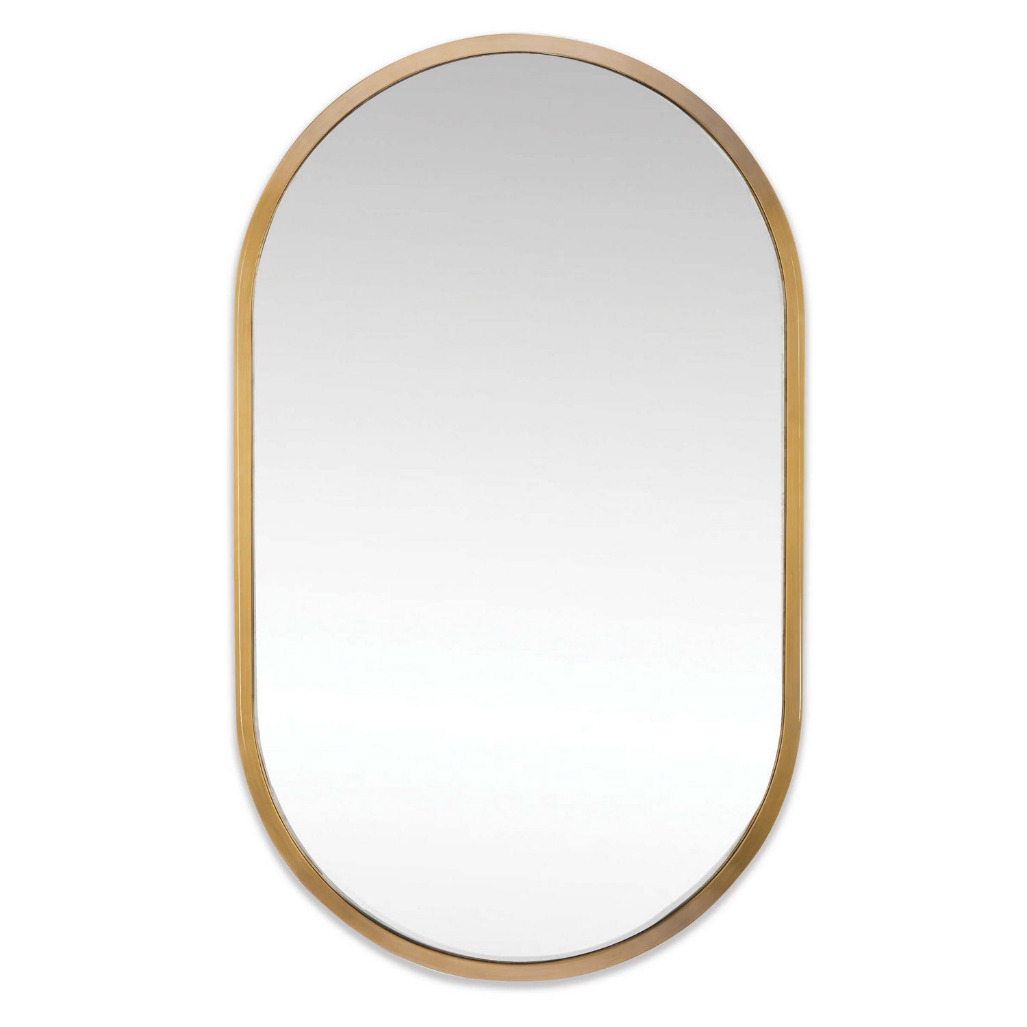 Regina Andrew Mirror from the Canal collection in Natural Brass finish