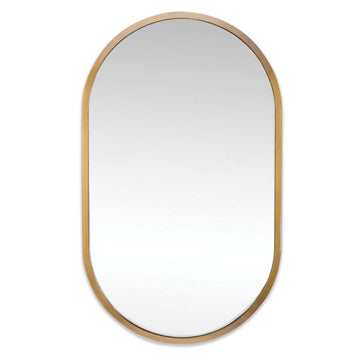 Regina Andrew Mirror from the Canal collection in Natural Brass finish