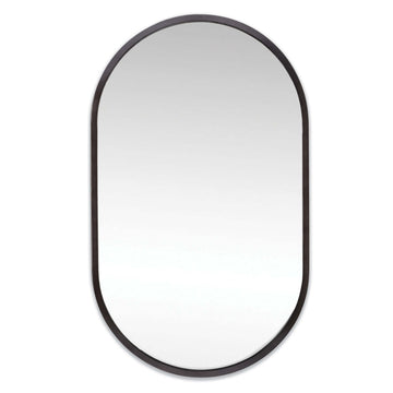 Regina Andrew Mirror from the Canal collection in Blackened Steel finish