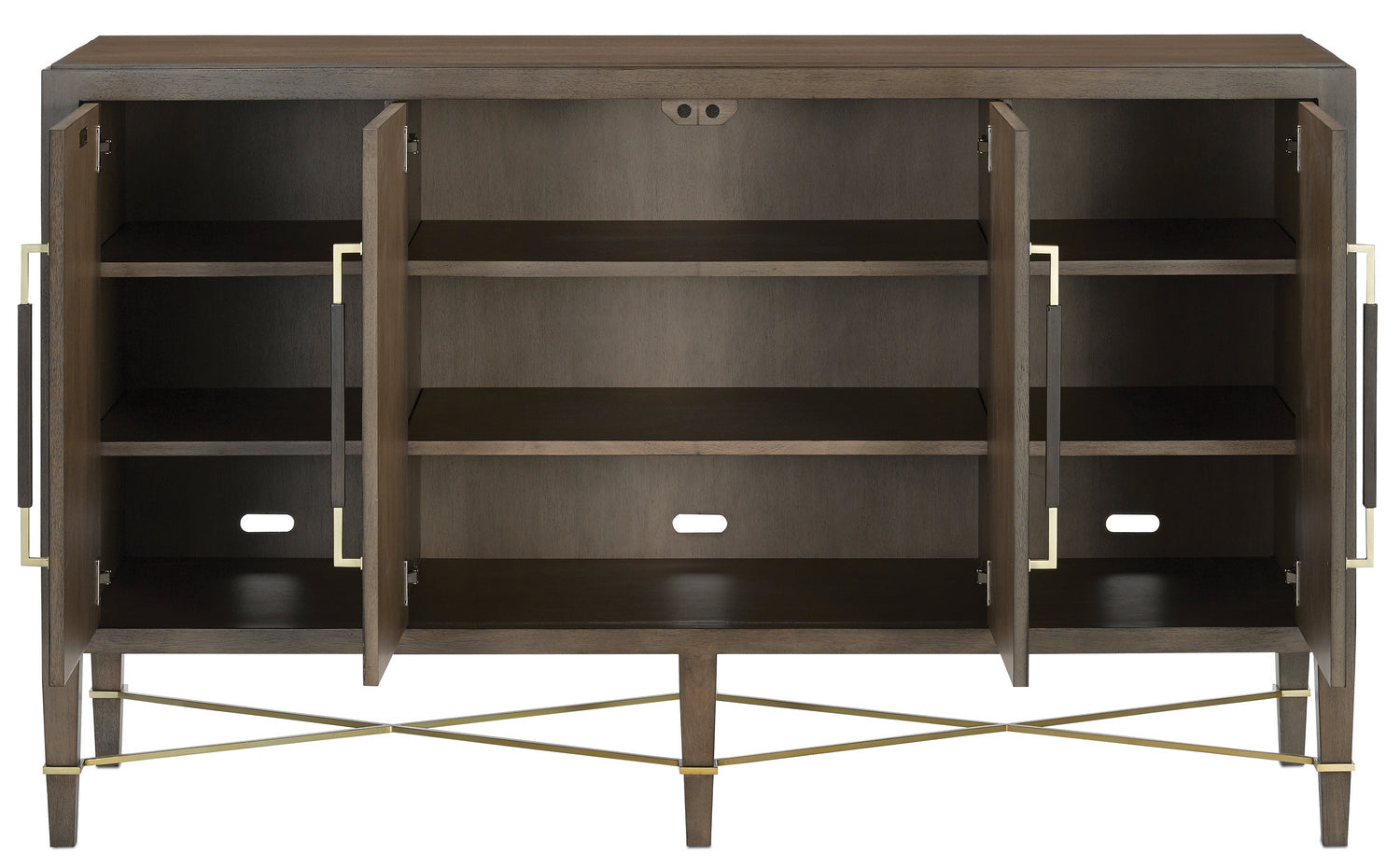 Currey and Company Sideboard from the Verona Collection collection in Chanterelle/Coffee/Champagne finish