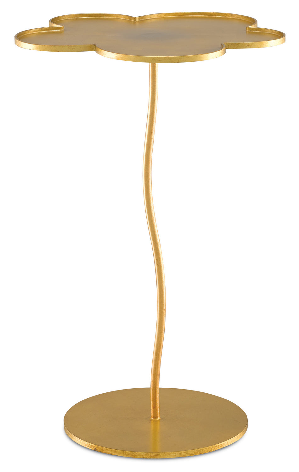 Currey and Company Accent Table from the Fleur Collection collection in Gold Leaf finish